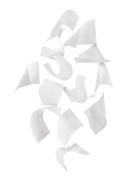 istock Many sheets of paper falling on white background 1808169937