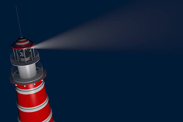 phare dans la nuit - dark light beam beacon projection photos et images de collection