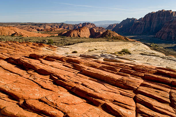 Petrified Mudflows, Snow Canyon State Park, Utah "Petrified mudflows at sunrise, Snow Canyon State Park, near St. George, Utah.Click on any of the thumbnails to see more of the Southwest:" snow canyon state park stock pictures, royalty-free photos & images