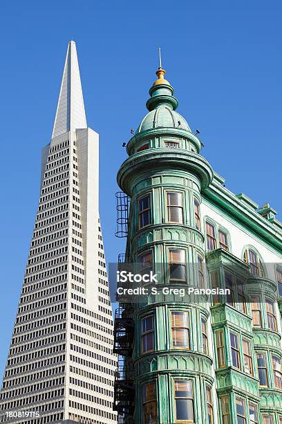 Photo libre de droit de Architecture De San Francisco banque d'images et plus d'images libres de droit de Architecture - Architecture, Gratte-ciel, Image en couleur