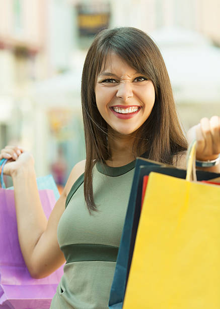 istock Excited woman shopping 180819684