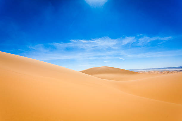 istock Sahara Desert Dunes and Blue Sky, Morocco 180820287