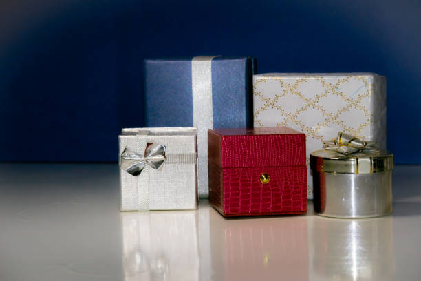 colorful gift boxes of different shapes