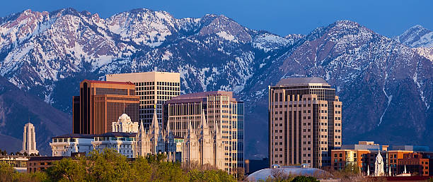 istock Salt Lake City Web Pop-under Skyline Panorama with Copy Space 180820845