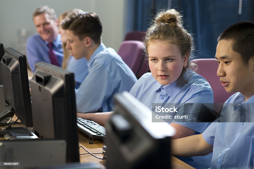 Happy Computer Class Happy Students In Computer Class Stock Photo - Download Image Now - UK ...