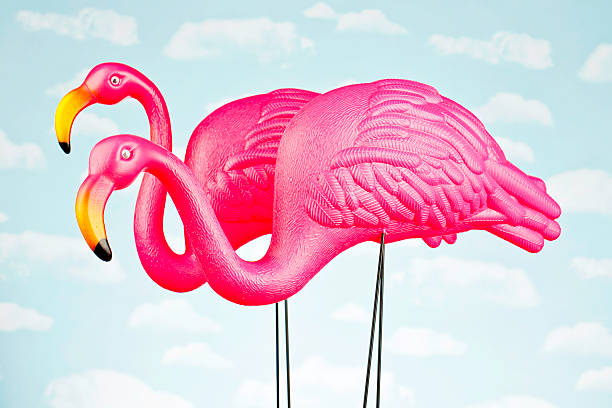 istock Pink Flamingo Garden Ornaments 180821549