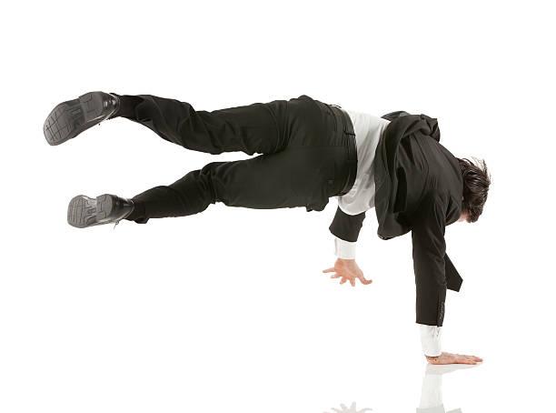 istock Businessman performing cartwheel 180821983