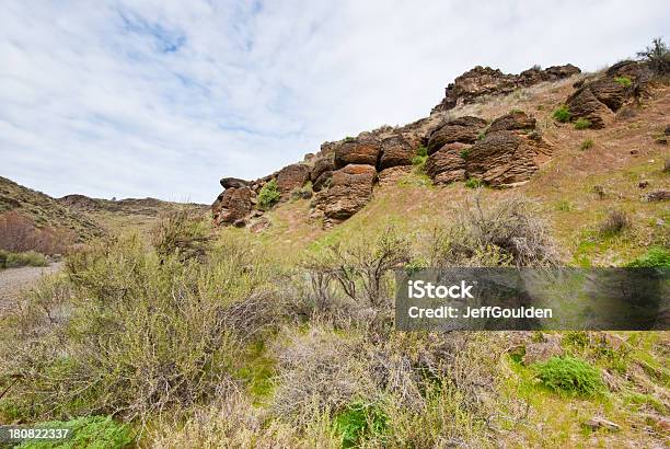 Formacja Skalna Na Kanion Ściany - zdjęcia stockowe i więcej obrazów Okręg Yakima - Okręg Yakima, Stan Waszyngton, Wiosna
