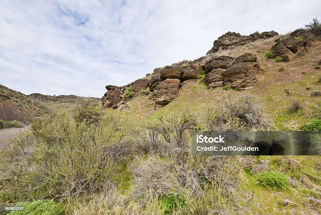 Formação rochosa no Canyon parede - Foto de stock de Cidade de Yakima royalty-free