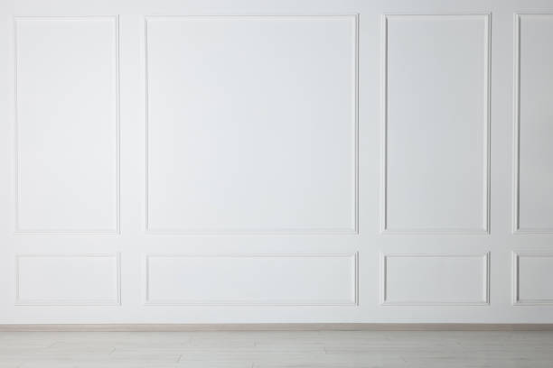 istock Beautiful room with white wall and wooden floor 1808226801