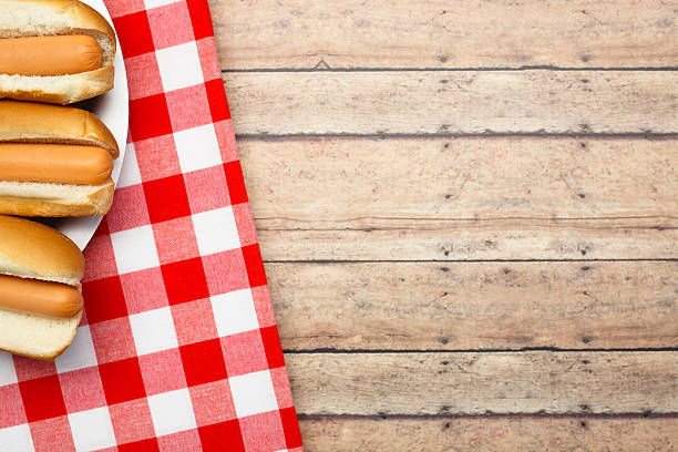 istock Plate of Hotdogs 180823053