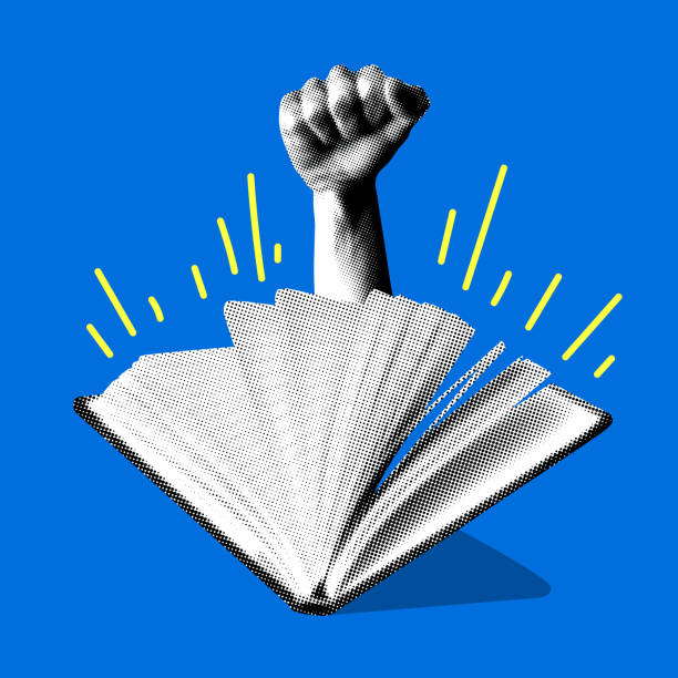 illustrazioni stock, clip art, cartoni animati e icone di tendenza di la conoscenza è concetto di potere - immagine composita