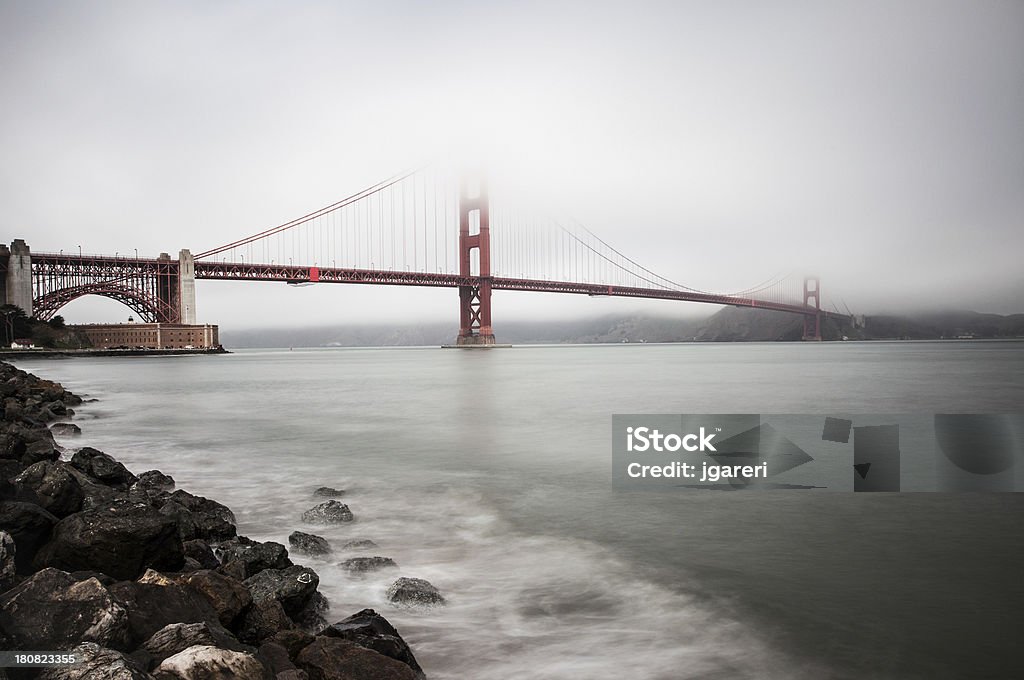 Golden Gate Bridge - Lizenzfrei Abenddämmerung Stock-Foto