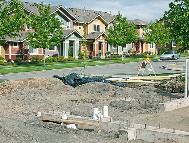 istock Concrete stem wall and cleats at building site 180823786