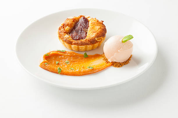 Desierto Gourmet-tart y sorbete - foto de stock