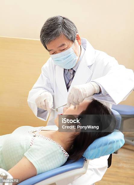 Dentista Visita Del Paziente - Fotografie stock e altre immagini di Accudire - Accudire, Adulto, Allegro