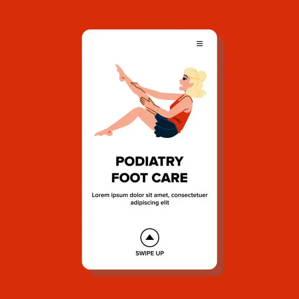 Vector illustration of feet podiatry foot care vector