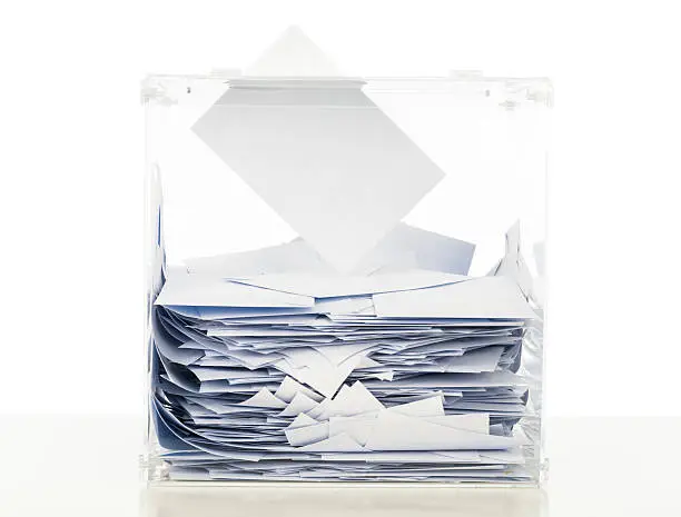 Ballot box isolated on white