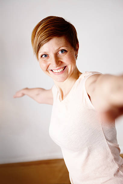 istock Yoga keeps her fit and fresh 180826022