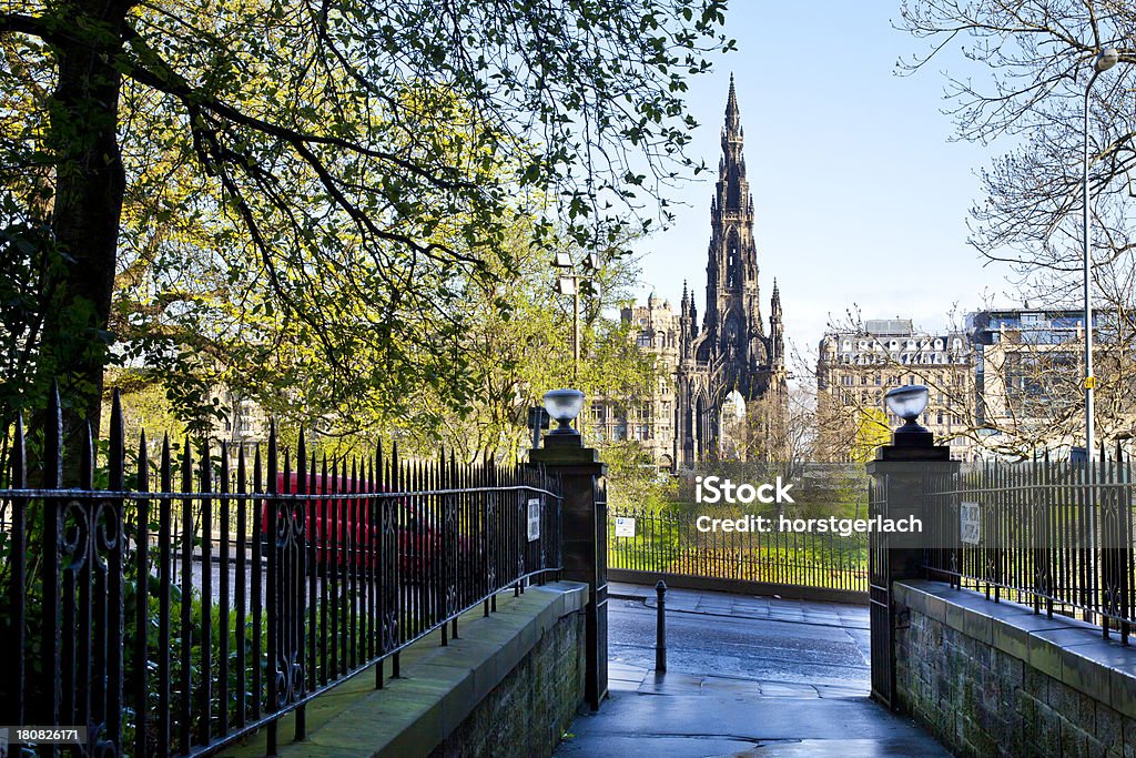 Scott monumento de Edimburgo, Escocia - Foto de stock de Aire libre libre de derechos