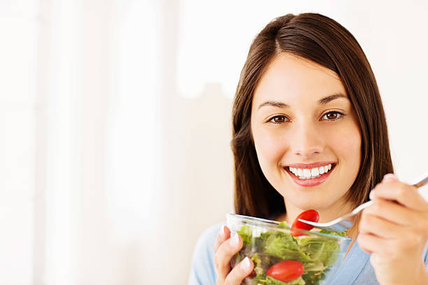 istock Happy Woman Having Healthy Salad 180826360