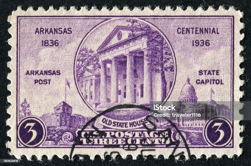 Arkansas Centennial Stamp - Lizenzfrei 100. Jahrestag Stock-Foto