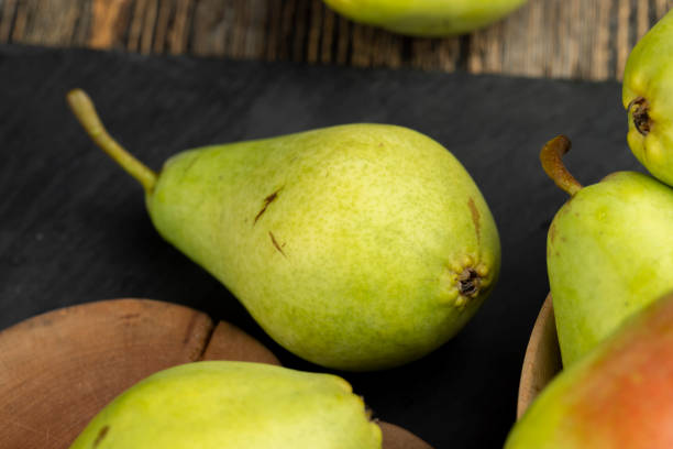 istock fresh harvest of pears on the table in the kitchen 1808268272