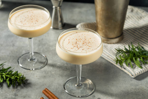 istock Boozy Frozen Eggnog Martini Cocktail 1808273076