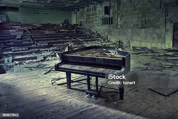 Silent Concert Stock Photo - Download Image Now - Chornobyl, Piano, Abandoned