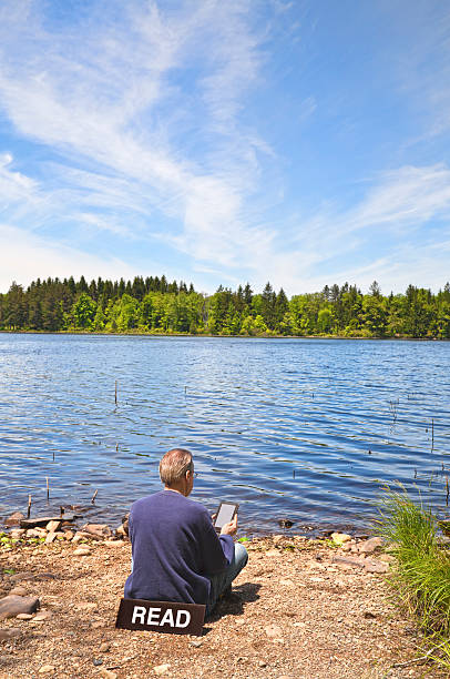 Elektronische Lesung auf den See – Foto