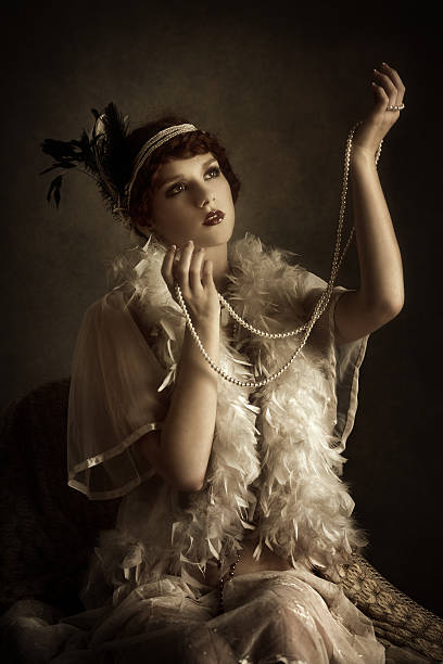 istock retro  woman with pearl necklace 180828753