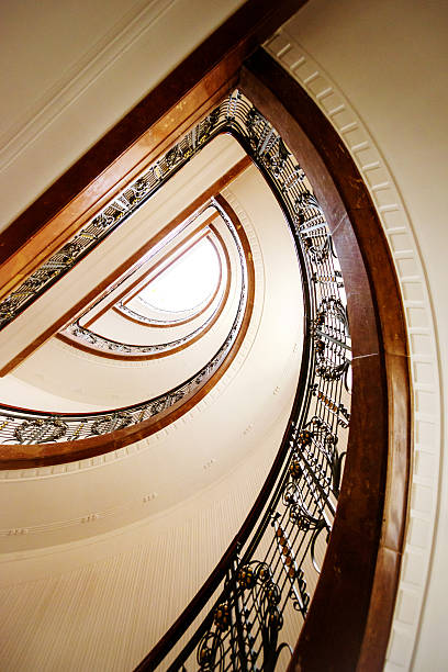 istock beautiful Art Nouveau Spiral Staircase 180828928