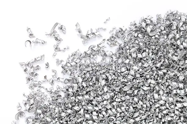 Photo of Aluminum metal shavings.