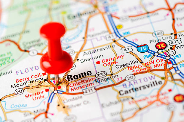 istock US capital cities on map series: Rome, GA 180829013