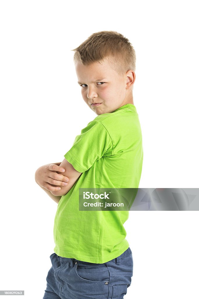 Piccolo ragazzo in piedi - Foto stock royalty-free di 6-7 anni