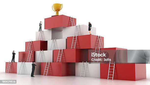 Ladders Of Success Stock Photo - Download Image Now - Abstract, Achievement, Adult