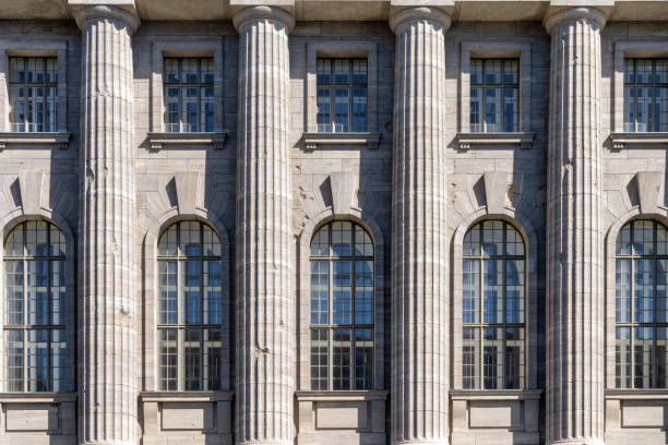 Apartment building facade in Europe