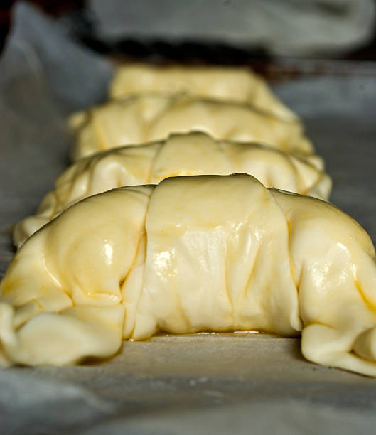 istock Raw croissant cake or pie before putting in oven 180830376