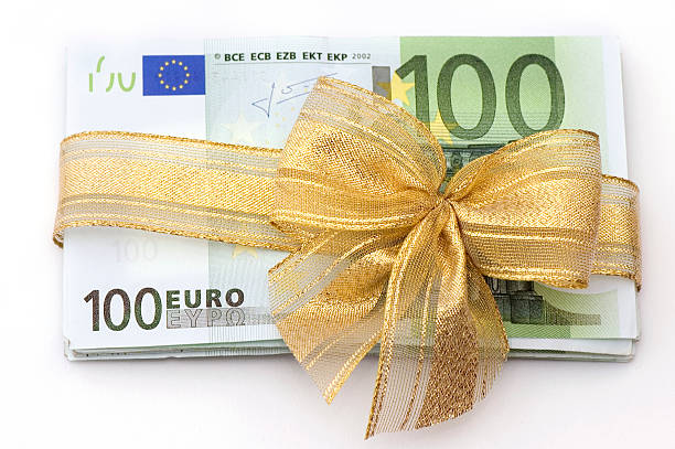 Cтоковое фото Евро деньги подарок