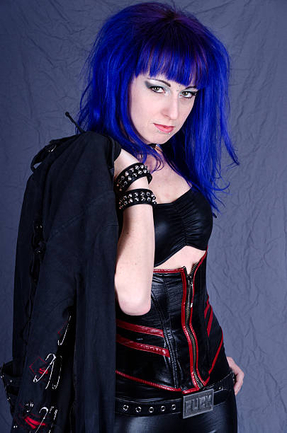 istock Punk goth woman with slight smile. 180832355