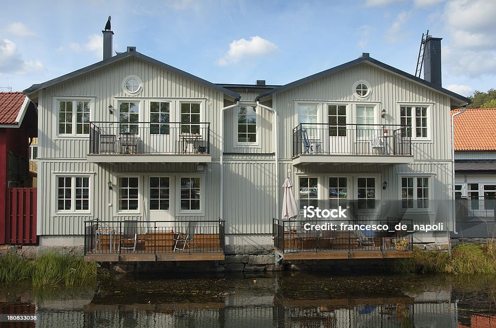 주택 온 더 리버, 스웨덴 - 로열티 프리 0명 스톡 사진