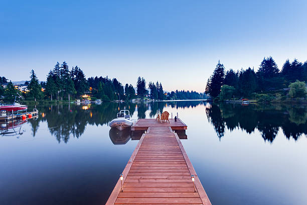 Lake Country crepúsculo - foto de acervo
