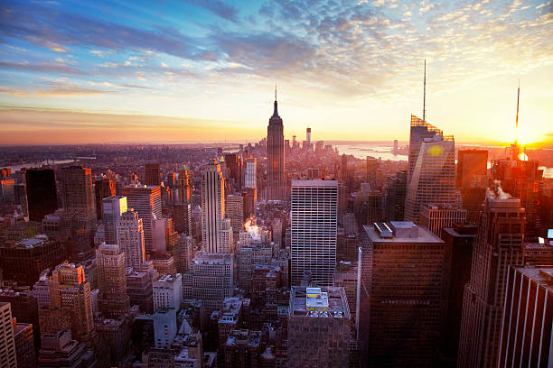 istock New York City skyline at sunset 180833177