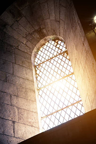 istock Window particular in a romanic church 180833245