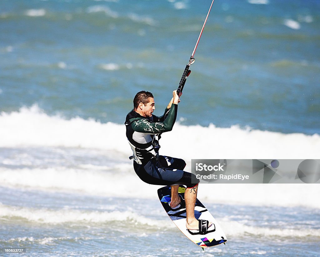 Voar kiteboarder - Royalty-free Adulto Foto de stock