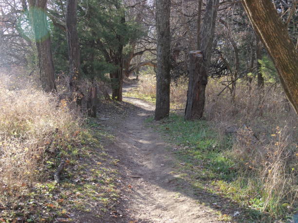 istock Kansas hiking trail in late Fall 1808337650