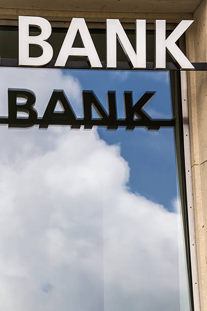 istock The word BANK reflected in a window 180833982