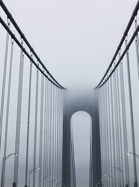 istock Fog-Bound Verrazano-Narrows Bridge at Dusk 180833987