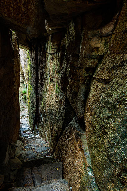 Narrow Stone Passage in Shawangunk Mountains