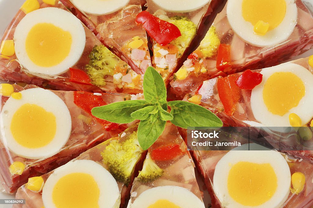 Uovo prosciutto & Aspic Torta - Foto stock royalty-free di Agar